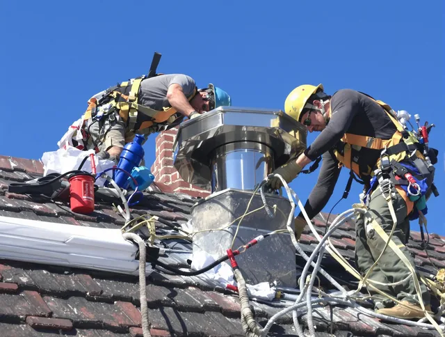 Protective chimney cap installed by New Fairfield Chimney Sweep in New Fairfield, CT