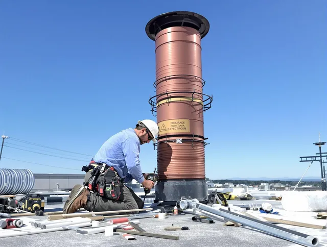 Installed chimney liner by New Fairfield Chimney Sweep in New Fairfield, CT