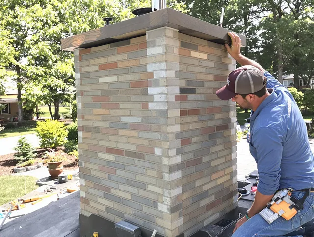 New Fairfield Chimney Sweep completing a modern chimney remodel in New Fairfield, CT