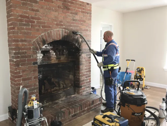 New Fairfield Chimney Sweep expert performing detailed chimney sweep in New Fairfield, CT