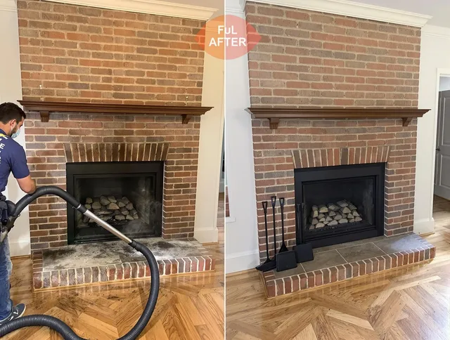 New Fairfield Chimney Sweep carefully sanitizing a fireplace in New Fairfield, CT