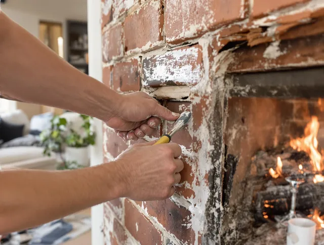 Routine fireplace repair by New Fairfield Chimney Sweep in New Fairfield, CT