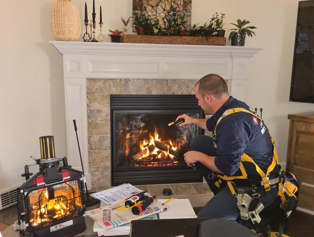 Safety-focused fireplace inspection by New Fairfield Chimney Sweep in New Fairfield, CT