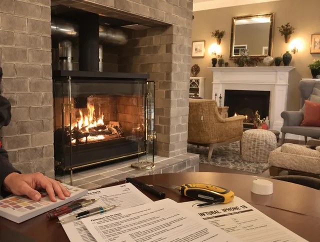New Fairfield Chimney Sweep verifying fireplace safety measures in New Fairfield, CT
